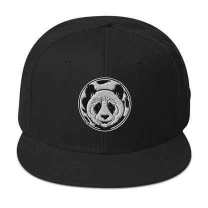 MK Panda Head Embroidered Snapback Hat