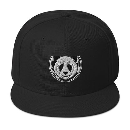 MK Panda Head Embroidered Snapback Hat