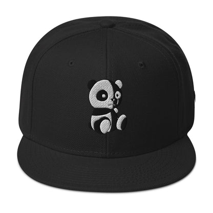 MK Panda Embroidered Snapback Hat