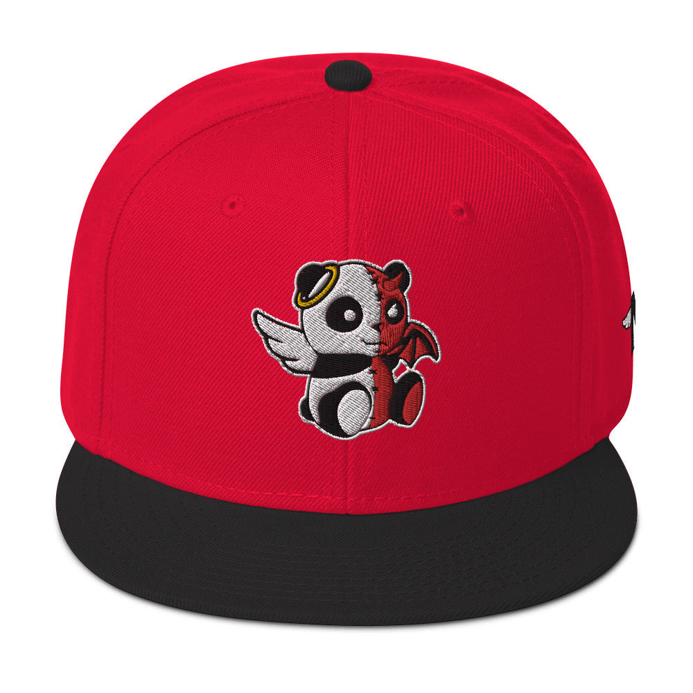 MK Panda Good vs Evil Embroidered Snapback Hat