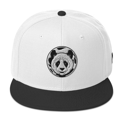 MK Panda Head Embroidered Snapback Hat