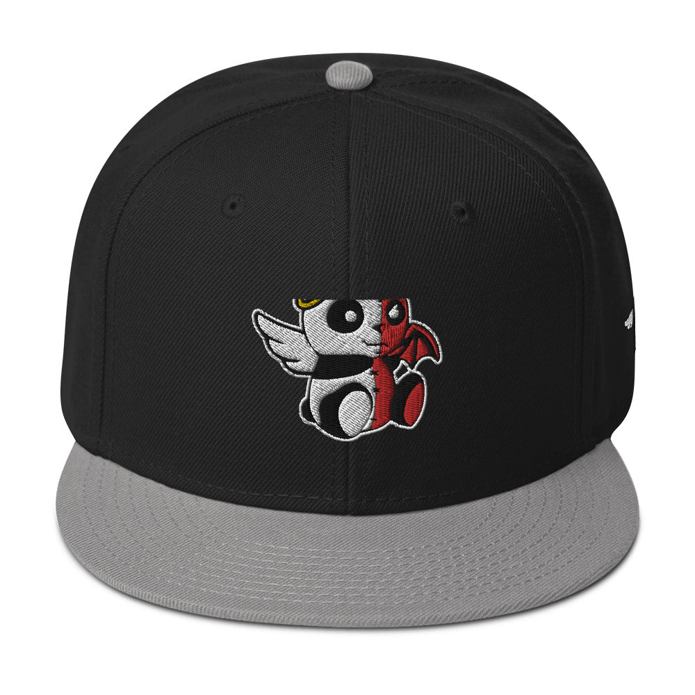 MK Panda Good vs Evil Embroidered Snapback Hat