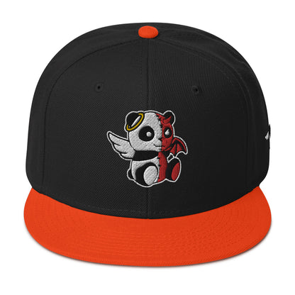 MK Panda Good vs Evil Embroidered Snapback Hat