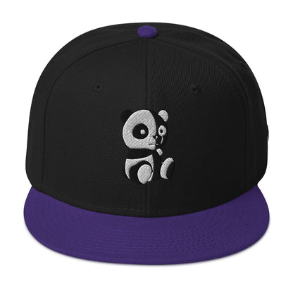 MK Panda Embroidered Snapback Hat