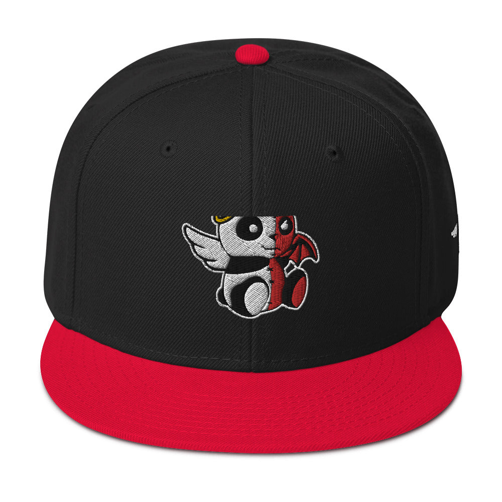 MK Panda Good vs Evil Embroidered Snapback Hat