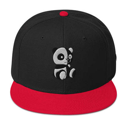 MK Panda Embroidered Snapback Hat