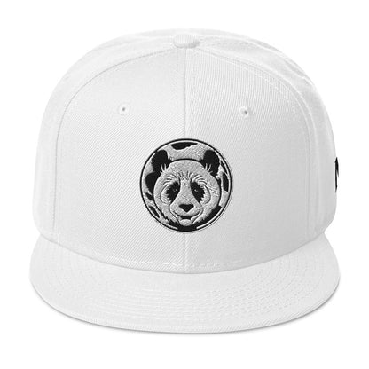 MK Panda Head Embroidered Snapback Hat