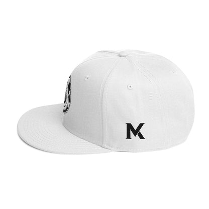 MK Panda Head Embroidered Snapback Hat