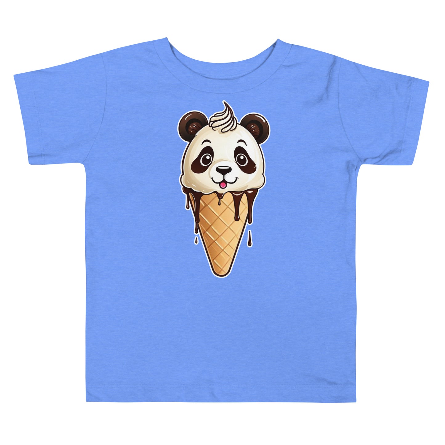 Panda Ice Cream Cone (Vanilla & Chocolate) Toddler Short Sleeve Tee