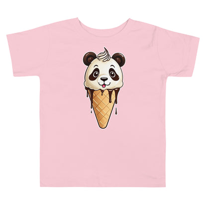 Panda Ice Cream Cone (Vanilla & Chocolate) Toddler Short Sleeve Tee