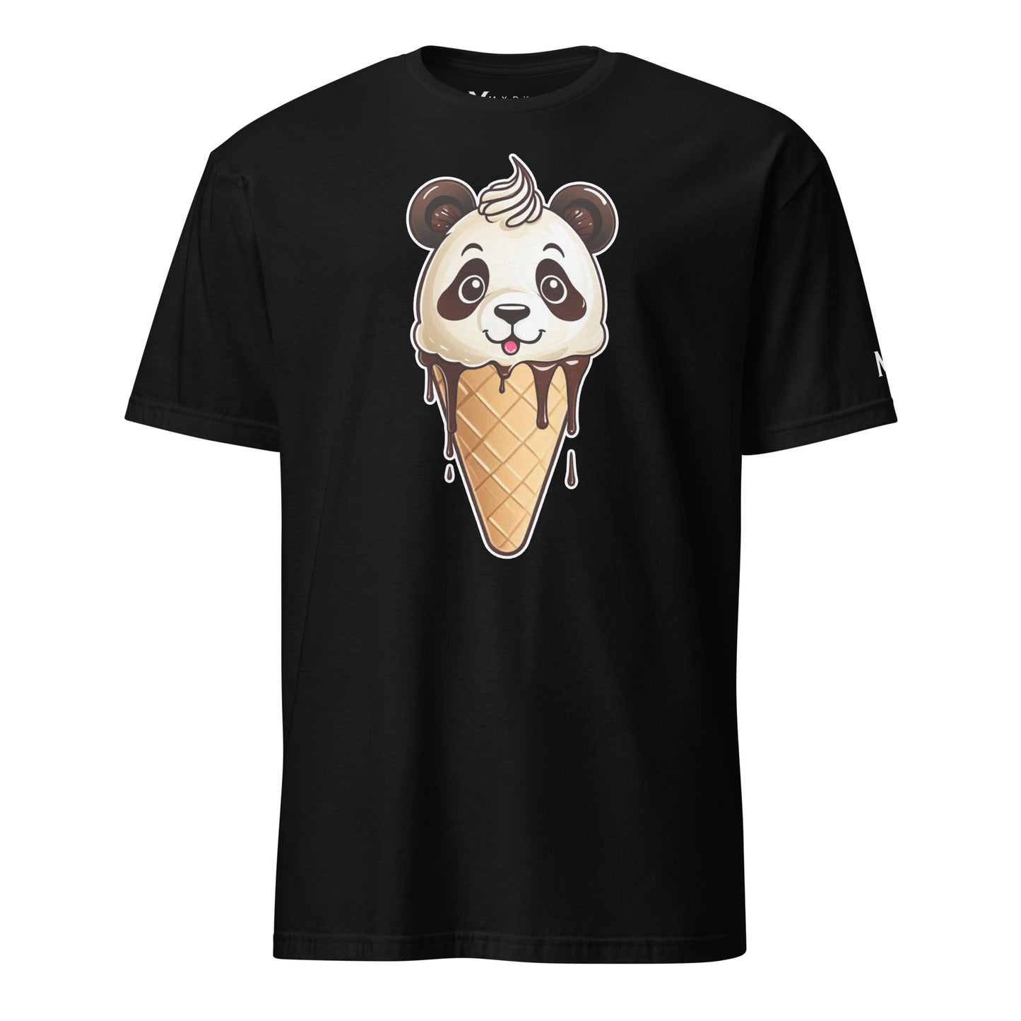 Panda (Vanilla & Chocolate) Ice Cream Cone DTG Print Short-Sleeve Unisex T-Shirt