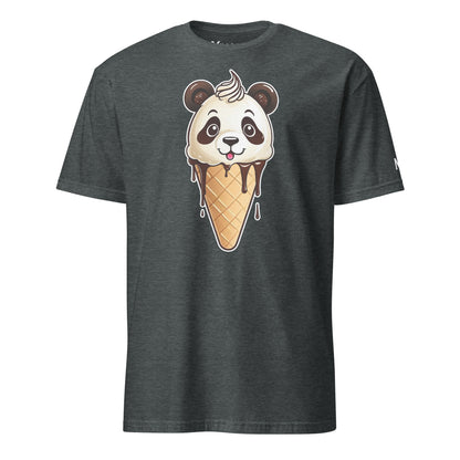 Panda (Vanilla & Chocolate) Ice Cream Cone DTG Print Short-Sleeve Unisex T-Shirt