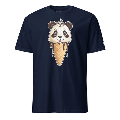 Panda (Vanilla & Chocolate) Ice Cream Cone DTG Print Short-Sleeve Unisex T-Shirt